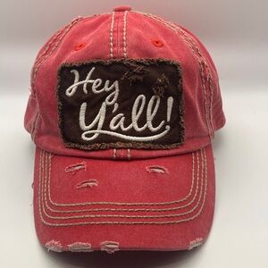 Distressed Hey Y’all! Cap